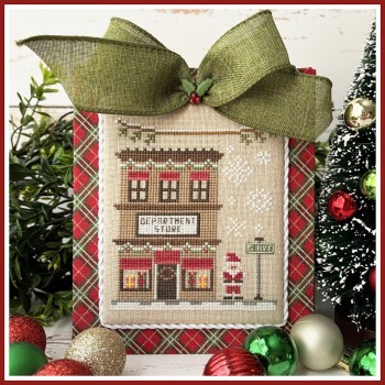 A Cream Color With Building Stitched Building Ornament