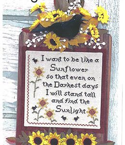 A Stand Tall Themed Sunflower Stitched