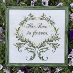 His Love is Forever Stitched in a Frame on Grass