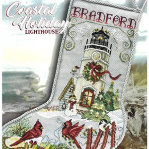 Coastal Holiday Lighthouse Stocking