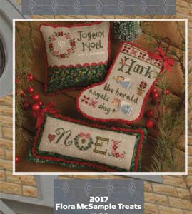 Christmas cross-stitch pillows and stocking set