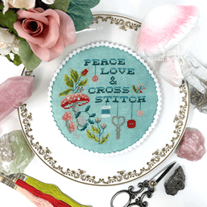 Peace, Love & Cross Stitch Plate-i-tudes